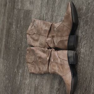 Journee Collection Size 8 Medium Slouch Calf Boots Vegan EUC